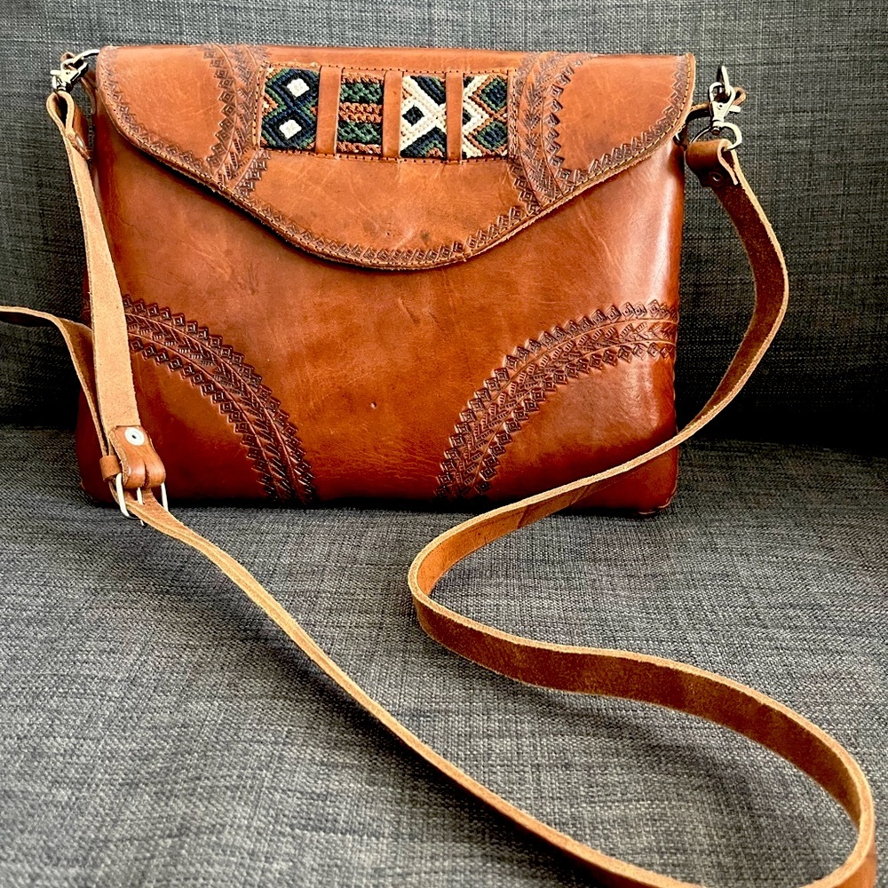 Brown Leather Crossbody Bag